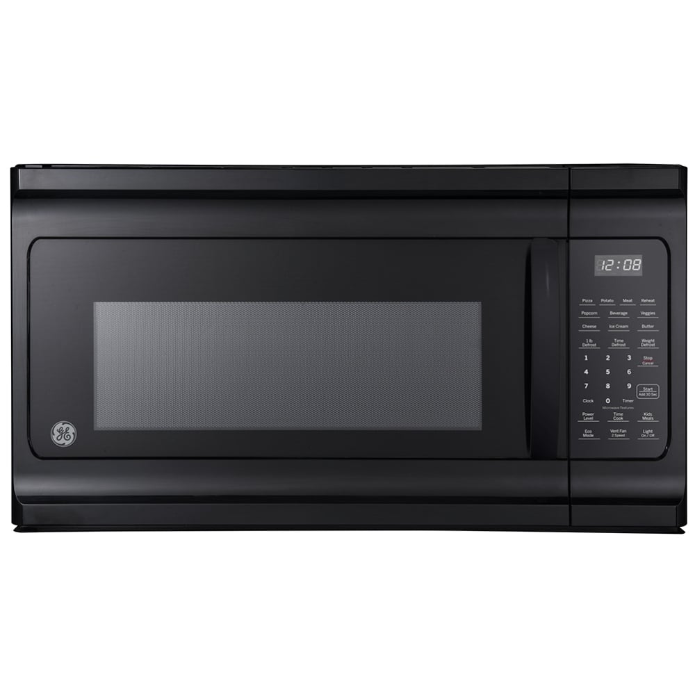 GE JVM2160DMBB Over the Range Microwave, 30 inch Exterior Width, 1.6 cu. ft. Capacity, 300 CFM, 1,000 W Watts, Halogen , Black colour