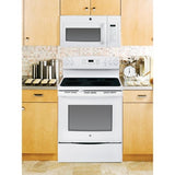 GE JVM2160DMWW Over the Range Microwave, 30 inch Exterior Width, 1.6 cu. ft. Capacity, 300 CFM, 1,100 W Watts, Halogen , White colour
