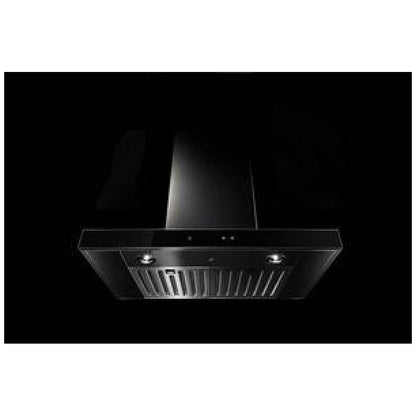JennAir JVR0436HS Range Hood, 36 inch Exterior Width, Chimney, Wall Mounted, 550 CFM, Inside / Recirculating, LED, Dishwasher Safe Filters, Charcoal Filters, Stainless Steel colour Blower Included