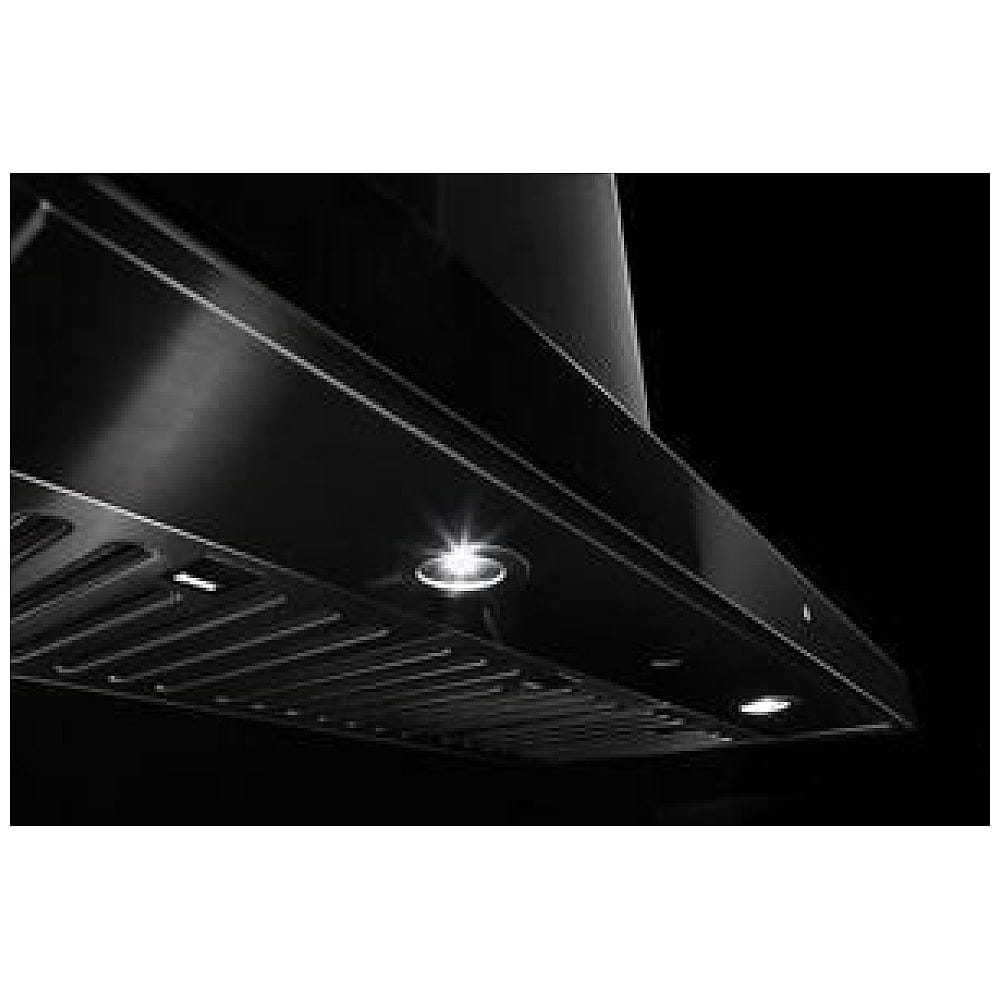 JennAir JVR0436HS Range Hood, 36 inch Exterior Width, Chimney, Wall Mounted, 550 CFM, Inside / Recirculating, LED, Dishwasher Safe Filters, Charcoal Filters, Stainless Steel colour Blower Included