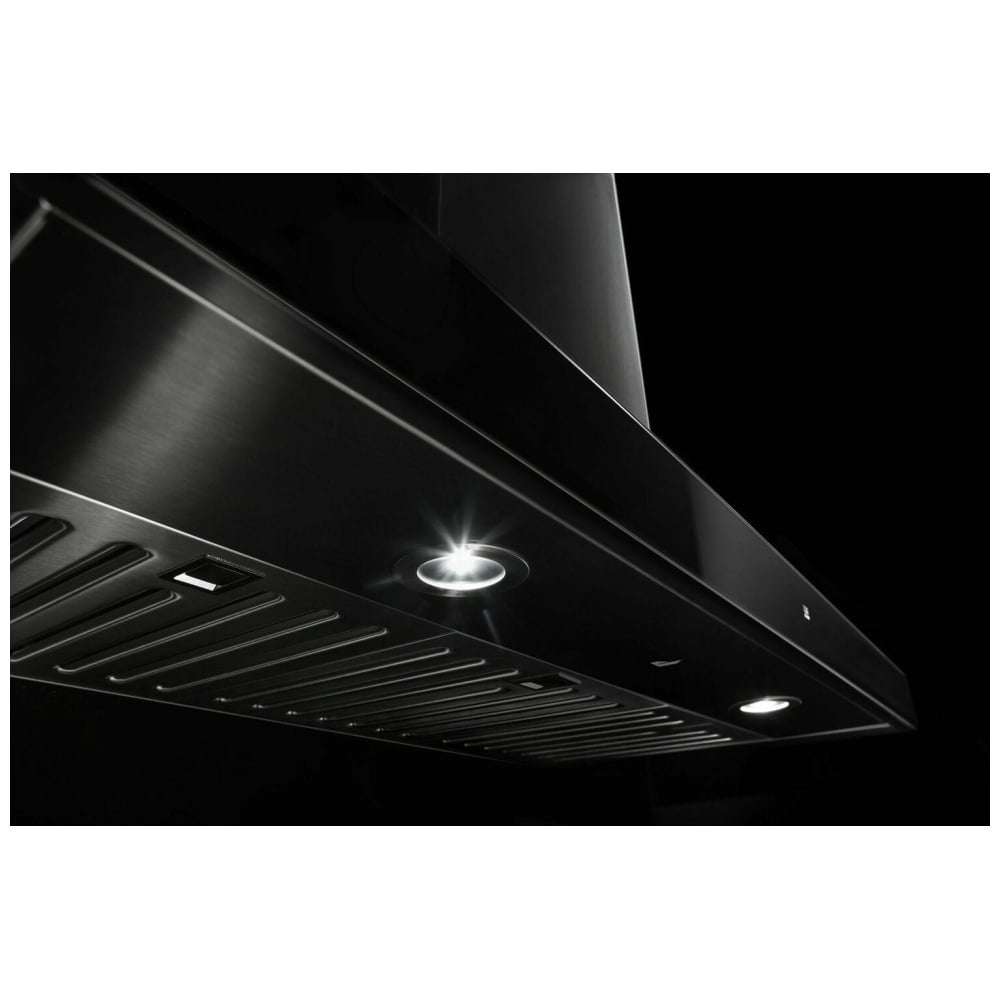 JennAir JVR0436HS Range Hood, 36 inch Exterior Width, Chimney, Wall Mounted, 550 CFM, Inside / Recirculating, LED, Dishwasher Safe Filters, Charcoal Filters, Stainless Steel colour Blower Included