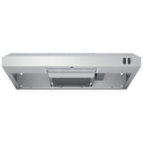 GE JVX3300SJSSC Range Hood, 30 inch Exterior Width, Under-Cabinet, 200 CFM, Halogen , Aluminum Mesh Filter, Stainless Steel colour