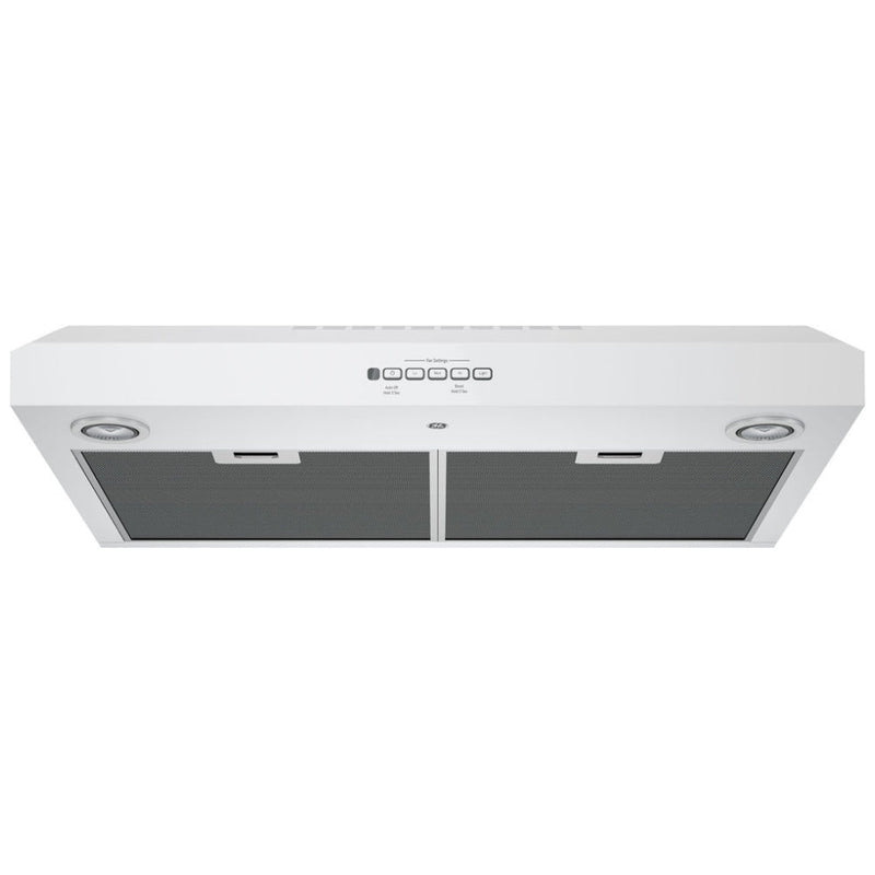 GE JVX5300DJWWC Range Hood, 30 inch Exterior Width, Under-Cabinet, 310 CFM, Halogen , Aluminum Mesh Filter, White colour