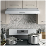 GE JVX5300SJSSC Range Hood, 30 inch Exterior Width, 310 CFM, Halogen , Aluminum Mesh Filter, Stainless Steel colour