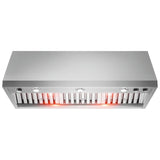 JennAir JXW9048HP Ventilation, 48 inch Exterior Width, 1,200 CFM, Halogen , Baffle Filter, Stainless Steel colour