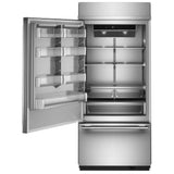 KitchenAid KBBL336SPS Built In Refrigerator, 36 inch Width, 20.8 cu. ft. Capacity, Ice Dispenser (Freezer Located), ENERGY STAR Certified, PrintShield Stainless colour