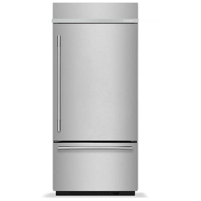 KitchenAid KBBL336SPS Built In Refrigerator, 36 inch Width, 20.8 cu. ft. Capacity, Ice Dispenser (Freezer Located), ENERGY STAR Certified, PrintShield Stainless colour, FreshFlow™ Air Filter, Preserva® Food Care, SatinGlide® System