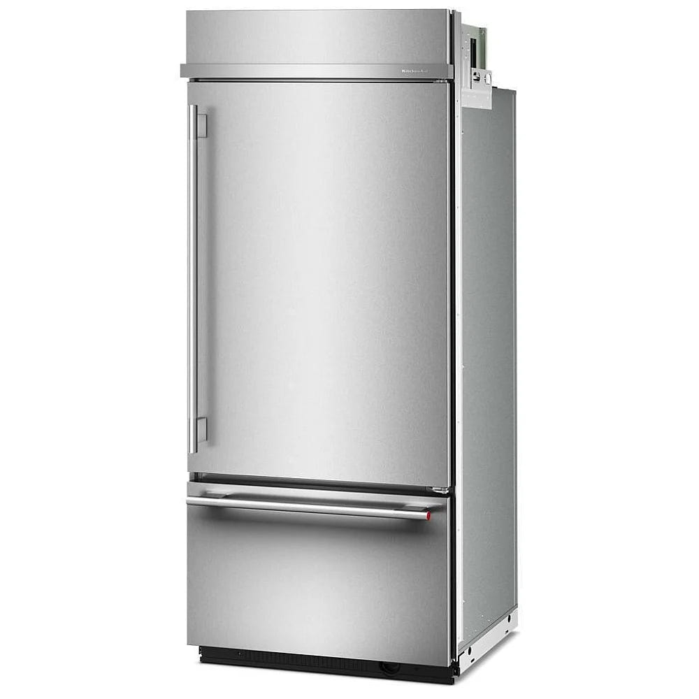 KitchenAid KBBR336SPS Built In Refrigerator, 36 inch Width, Custom Panel Ready, 20.8 cu. ft. Capacity, ENERGY STAR Certified, PrintShield Stainless colour, FreshFlow™ Air Filter, Preserva® Food Care, SatinGlide® System