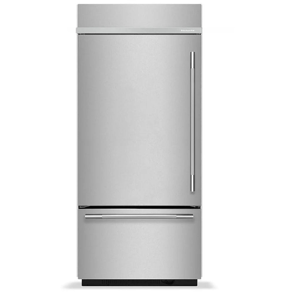 KitchenAid KBBR336SPS Built In Refrigerator, 36 inch Width, Custom Panel Ready, 20.8 cu. ft. Capacity, ENERGY STAR Certified, PrintShield Stainless colour, FreshFlow™ Air Filter, Preserva® Food Care, SatinGlide® System