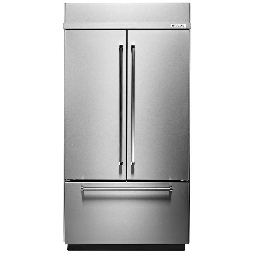 KitchenAid KBFN502ESS Counter Depth French Door Refrigerator, 42 inch Width, 24.2 cu. ft. Capacity, Counter Depth, Ice Dispenser (Freezer Located), ENERGY STAR Certified, Stainless Steel colour