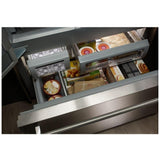 KitchenAid KBFN502ESS Counter Depth French Door Refrigerator, 42 inch Width, 24.2 cu. ft. Capacity, Counter Depth, Ice Dispenser (Freezer Located), ENERGY STAR Certified, Stainless Steel colour
