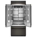 KitchenAid KBFN536SBE Bottom Freezer French Door Built In Refrigerator, 36 inch Width, 20.8 cu. ft. Capacity, Water Dispenser (Interior), Ice Dispenser (Freezer Located), Black Ore colour