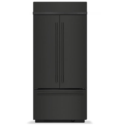 KitchenAid KBFN536SBE Bottom Freezer French Door Built In Refrigerator, 36 inch Width, 20.8 cu. ft. Capacity, Water Dispenser (Interior), Ice Dispenser (Freezer Located), Black Ore colour