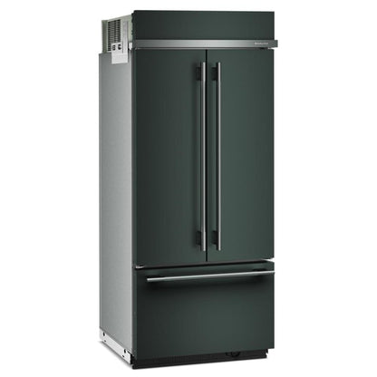 KitchenAid KBFN536SJP Bottom Freezer French Door Built In Refrigerator, 36 inch Width, 20.8 cu. ft. Capacity, Water Dispenser (Interior), Ice Dispenser (Freezer Located), Juniper colour