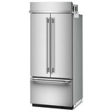 KitchenAid KBFN536SPS Bottom Freezer French Door Built In Refrigerator, 36 inch Width, 20.8 cu. ft. Capacity, Water Dispenser (Interior), Ice Dispenser (Freezer Located), PrintShield Stainless colour