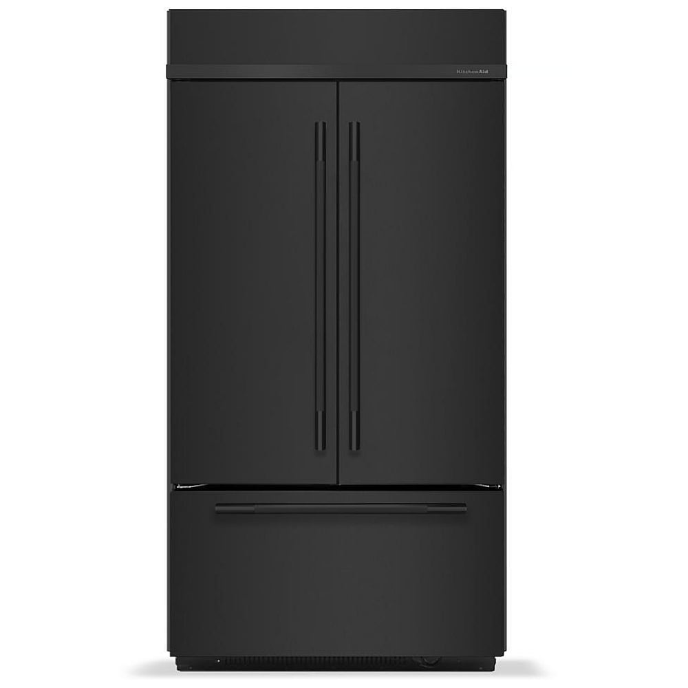 KitchenAid KBFN542SBE Bottom Freezer French Door Built In Refrigerator, 42 inch Width, 24.2 cu. ft. Capacity, Water Dispenser (Interior), Ice Dispenser (Freezer Located), ENERGY STAR Certified, Black Ore colour