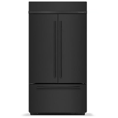 KitchenAid KBFN542SBE Bottom Freezer French Door Built In Refrigerator, 42 inch Width, 24.2 cu. ft. Capacity, Water Dispenser (Interior), Ice Dispenser