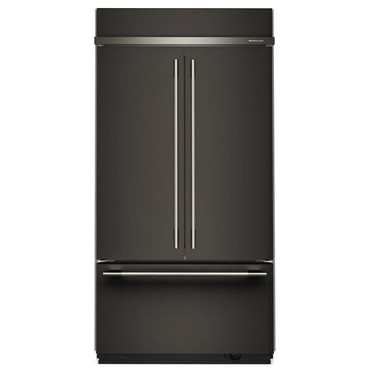 KitchenAid KBFN542SBE Bottom Freezer French Door Built In Refrigerator, 42 inch Width, 24.2 cu. ft. Capacity, Water Dispenser (Interior), Ice Dispenser