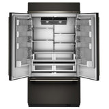 KitchenAid KBFN542SBE Bottom Freezer French Door Built In Refrigerator, 42 inch Width, 24.2 cu. ft. Capacity, Water Dispenser (Interior), Ice Dispenser (Freezer Located), ENERGY STAR Certified, Black Ore colour