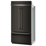 KitchenAid KBFN542SBE Bottom Freezer French Door Built In Refrigerator, 42 inch Width, 24.2 cu. ft. Capacity, Water Dispenser (Interior), Ice Dispenser (Freezer Located), ENERGY STAR Certified, Black Ore colour