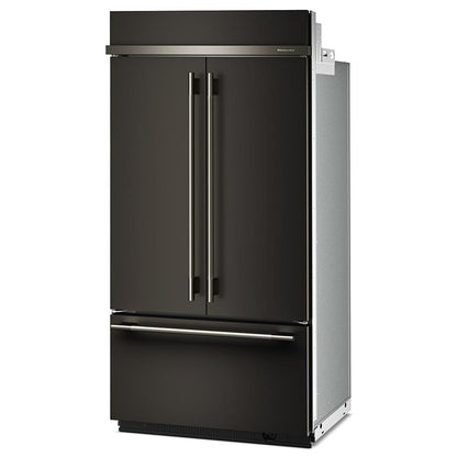 KitchenAid KBFN542SBE Bottom Freezer French Door Built In Refrigerator, 42 inch Width, 24.2 cu. ft. Capacity, Water Dispenser (Interior), Ice Dispenser