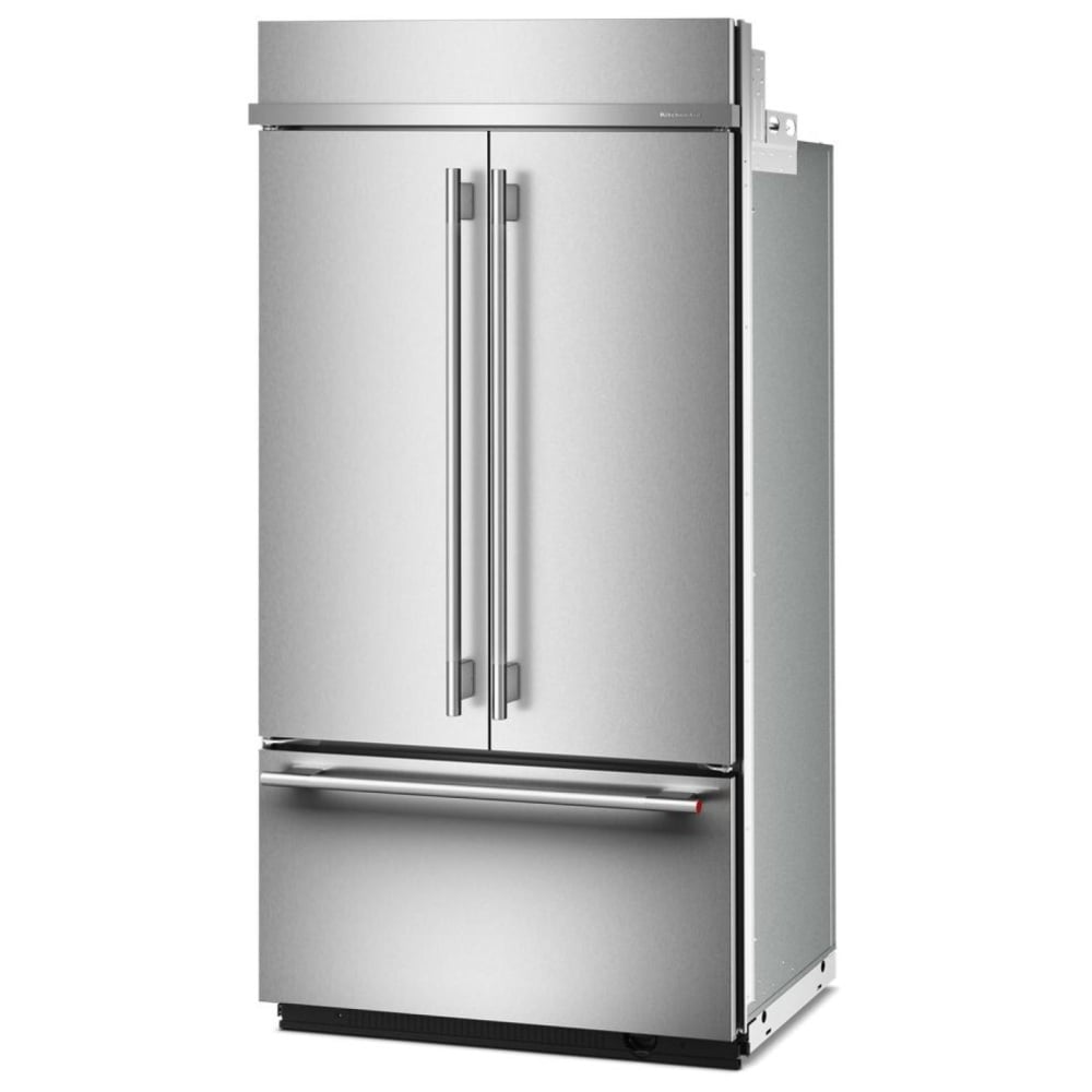 KitchenAid KBFN542SPS Bottom Freezer French Door Built In Refrigerator, 42 inch Width, 24.2 cu. ft. Capacity, Ice Dispenser (Freezer Located), ENERGY STAR Certified, PrintShield Stainless colour