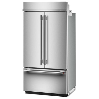 KitchenAid KBFN542SPS Bottom Freezer French Door Built In Refrigerator, 42 inch Width, 24.2 cu. ft. Capacity, Ice Dispenser (Freezer Located), ENERGY STAR Certified, PrintShield Stainless colour