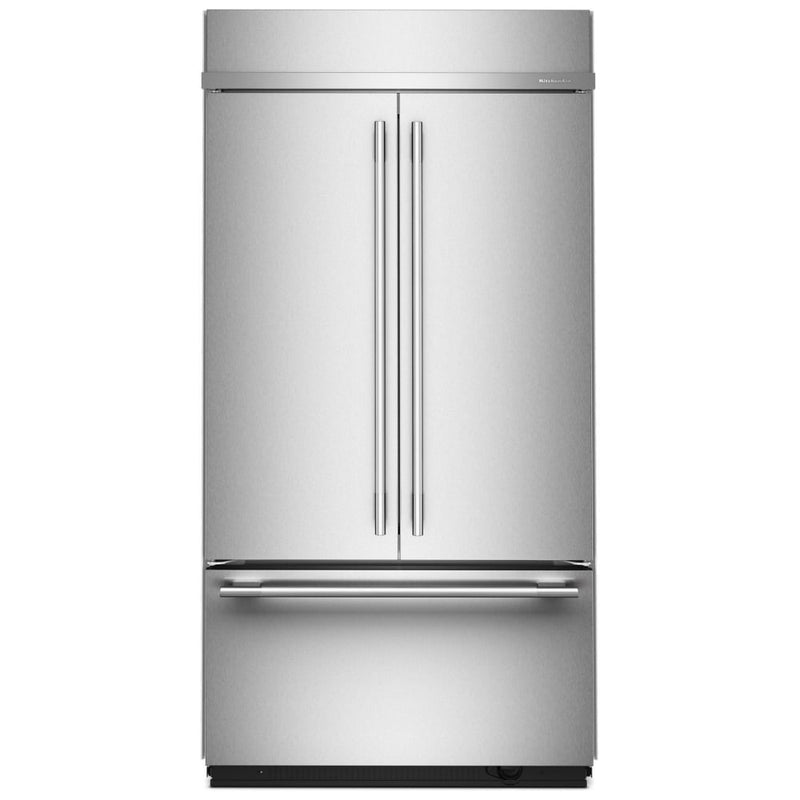 KitchenAid KBFN542SPS Bottom Freezer French Door Built In Refrigerator, 42 inch Width, 24.2 cu. ft. Capacity, Ice Dispenser (Freezer Located), ENERGY STAR Certified, PrintShield Stainless colour