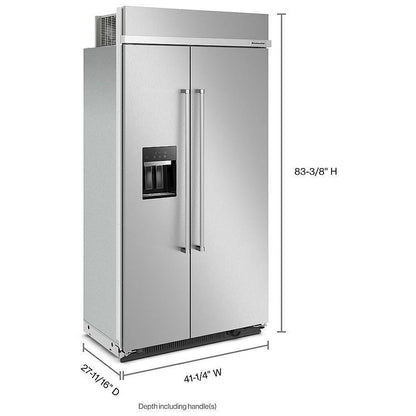KitchenAid KBSD702MSS Built In side by side Refrigerator