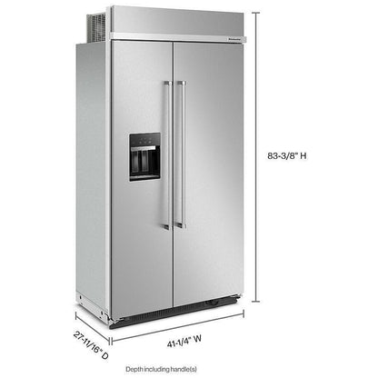 KitchenAid KBSD702MSS Built In Side By Side Refrigerator