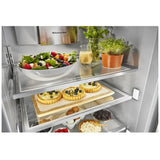 KitchenAid KBSD706MPS Side by Side Built In Refrigerator, 36 inch Width, 20.8 cu. ft. Capacity, Water Dispenser (Exterior), Ice Dispenser (Freezer Located), Stainless Steel colour