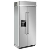 KitchenAid KBSD706MPS Side by Side Built In Refrigerator, 36 inch Width, 20.8 cu. ft. Capacity, Water Dispenser (Exterior), Ice Dispenser (Freezer Located), Stainless Steel colour