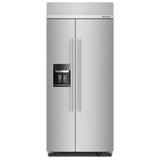 KitchenAid KBSD706MPS Side by Side Built In Refrigerator, 36 inch Width, 20.8 cu. ft. Capacity, Water Dispenser (Exterior), Ice Dispenser (Freezer Located), Stainless Steel colour