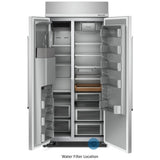 KitchenAid KBSD706MPS Side by Side Built In Refrigerator, 36 inch Width, 20.8 cu. ft. Capacity, Water Dispenser (Exterior), Ice Dispenser (Freezer Located), Stainless Steel colour
