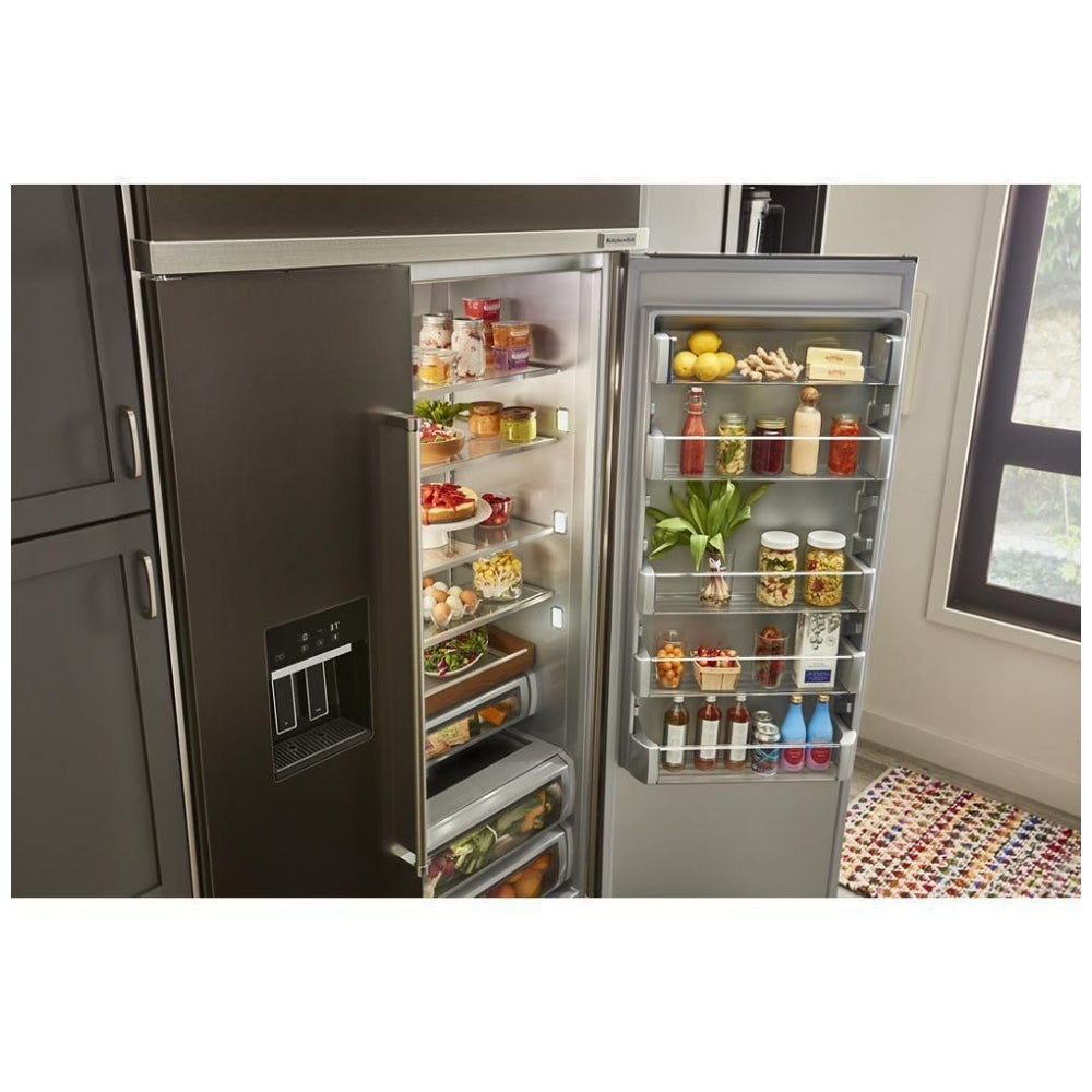 KitchenAid KBSD708MBS Built In Side by Side Refrigerator