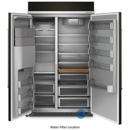 KitchenAid KBSD708MBS Built In Side by Side Refrigerator