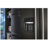 KitchenAid KBSD708MBS Side by Side Built In Refrigerator, 48 inch Width, 29.4 cu. ft. Capacity, Water Dispenser (Exterior), Ice Dispenser (Freezer Located), ENERGY STAR Certified, Black Stainless Steel colour