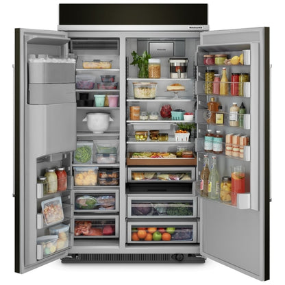 KitchenAid KBSD708MBS Built In Side by Side Refrigerator