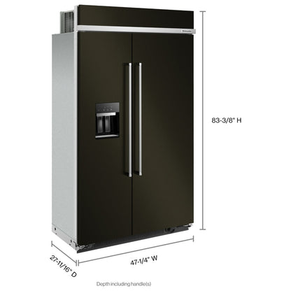 KitchenAid KBSD708MBS Built In Side by Side Refrigerator