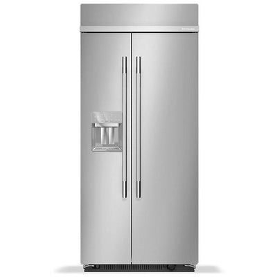 KitchenAid KBSD736SPS Built In Refrigerator, 36 inch Width, 20.8 cu. ft. Capacity, Water Dispenser (Exterior), Ice Dispenser (Thru Door), PrintShield Stainless colour, FreshChill™, FreshFlow™ Air Filter, Preserva® Food Care, SatinGlide® System