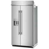 KitchenAid KBSD742SPS Side by Side Built In Refrigerator, 42 inch Width, 25.1 cu. ft. Capacity, Water Dispenser (Exterior), Ice Dispenser (Thru Door), ENERGY STAR Certified, PrintShield Stainless Steel colour