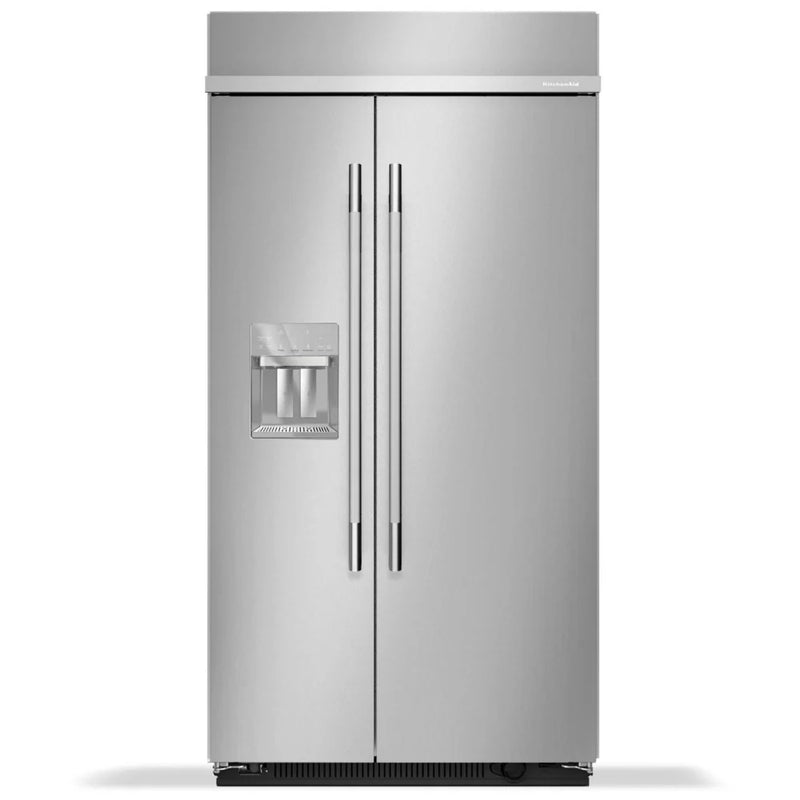 KitchenAid KBSD742SPS Side by Side Built In Refrigerator, 42 inch Width, 25.1 cu. ft. Capacity, Water Dispenser (Exterior), Ice Dispenser (Thru Door), ENERGY STAR Certified, PrintShield Stainless Steel colour