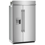 KitchenAid KBSD748SPS Side by Side Built In Refrigerator, 48 inch Width, 29.4 cu. ft. Capacity, Water Dispenser (Exterior), Ice Dispenser (Thru Door), ENERGY STAR Certified, PrintShield Stainless Steel colour