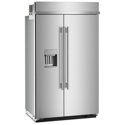 KitchenAid KBSD748SPS Side by Side Built In Refrigerator, 48 inch Width, 29.4 cu. ft. Capacity, Water Dispenser (Exterior), Ice Dispenser (Thru Door)