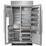 KitchenAid KBSD748SPS Side by Side Built In Refrigerator, 48 inch Width, 29.4 cu. ft. Capacity, Water Dispenser (Exterior), Ice Dispenser (Thru Door), ENERGY STAR Certified, PrintShield Stainless Steel colour