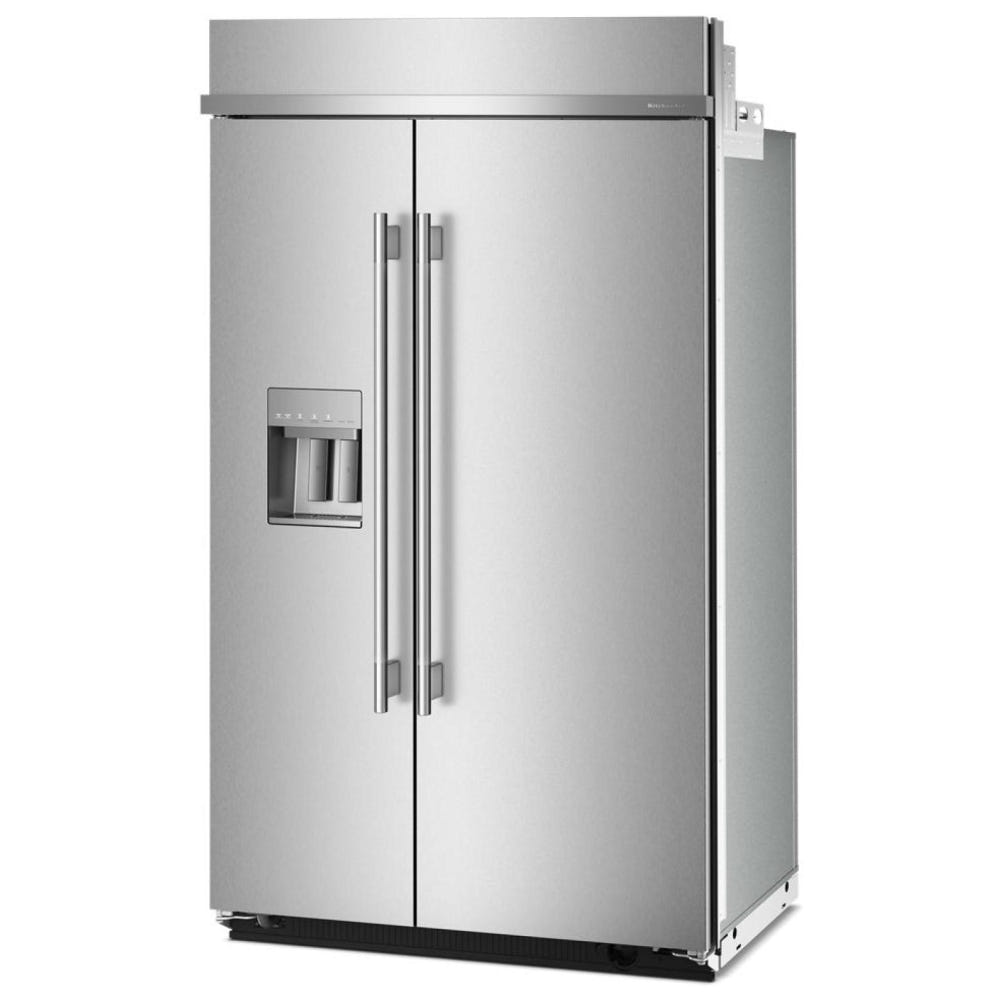 KitchenAid KBSD748SPS Side by Side Built In Refrigerator, 48 inch Width, 29.4 cu. ft. Capacity, Water Dispenser (Exterior), Ice Dispenser (Thru Door)