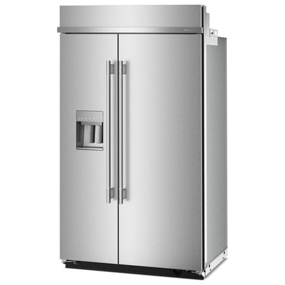 KitchenAid KBSD748SPS Side by Side Built In Refrigerator, 48 inch Width, 29.4 cu. ft. Capacity, Water Dispenser (Exterior), Ice Dispenser (Thru Door)