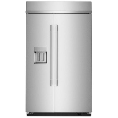 KitchenAid KBSD748SPS Side by Side Built In Refrigerator, 48 inch Width, 29.4 cu. ft. Capacity, Water Dispenser (Exterior), Ice Dispenser (Thru Door)