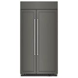 KitchenAid KBSN702MPA Side by Side Built In Refrigerator, 42 inch Width, Custom Panel Ready, 25.5 cu. ft. Capacity, Ice Dispenser (Freezer Located), ENERGY STAR Certified, Panel Ready