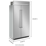 KitchenAid KBSN702MPS Built In Side By Side Refrigerator